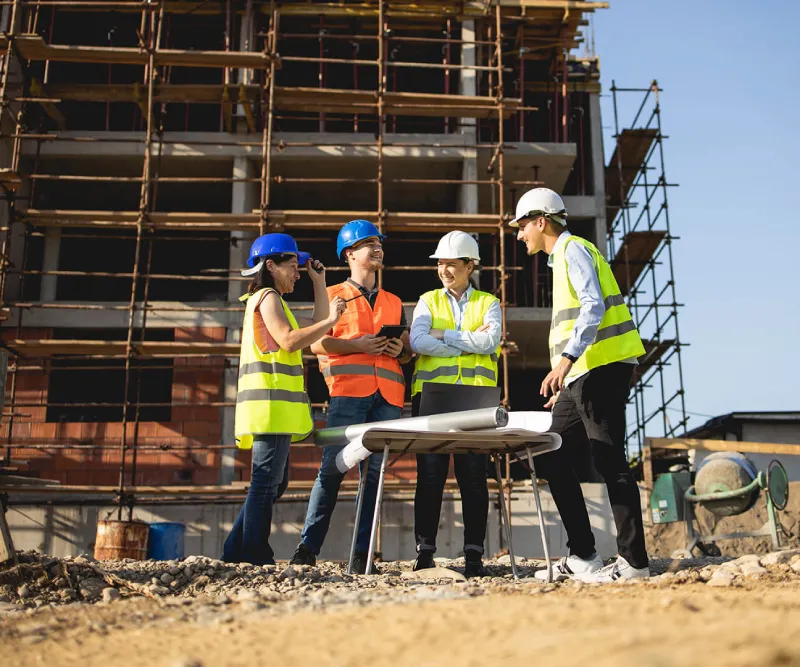 construction managers discussing a project